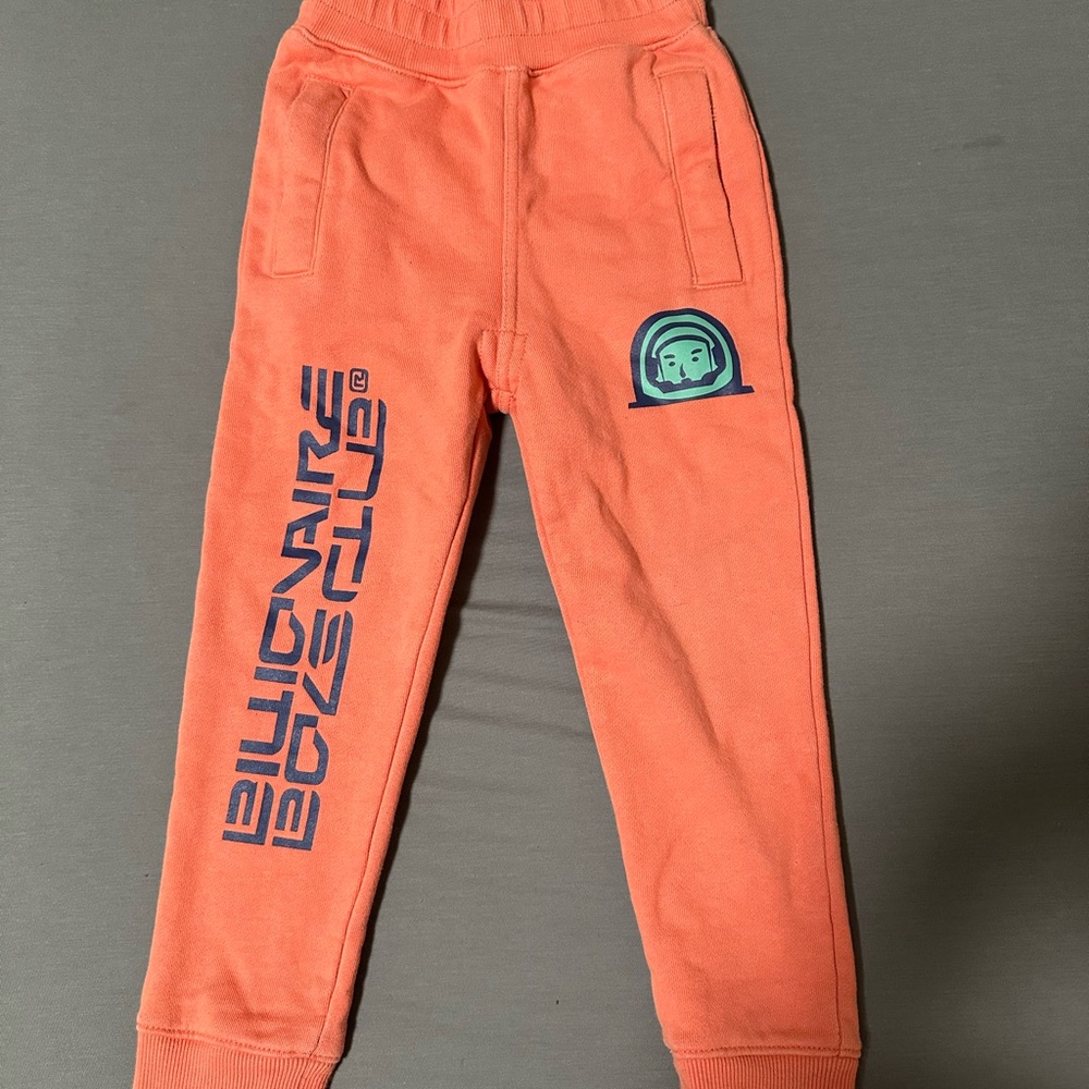 Billionaire Boys Club Orange Sweatpants with Graphic Design